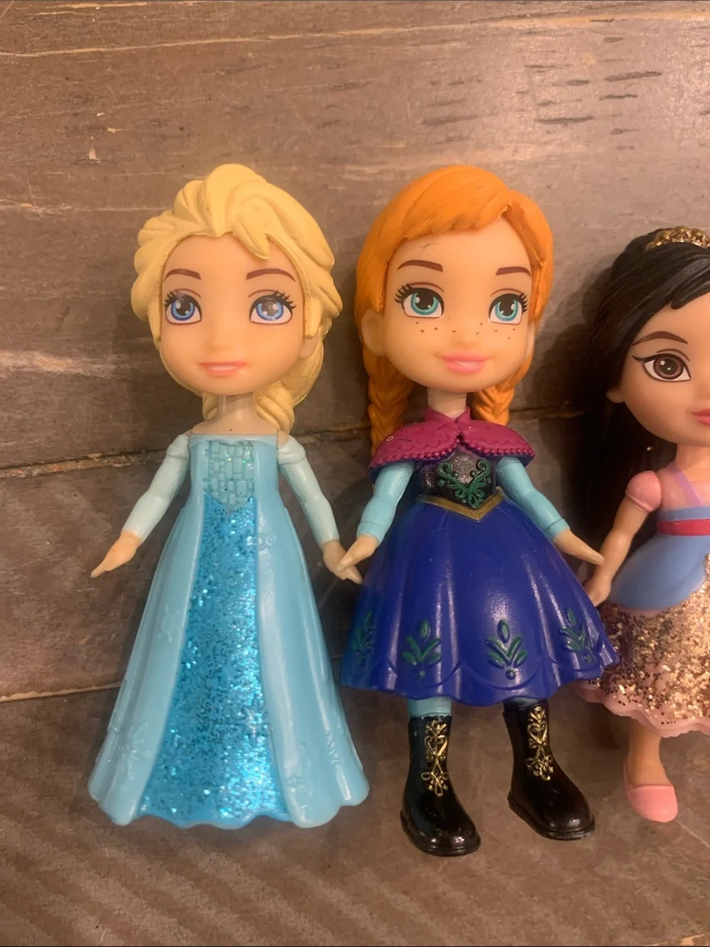 Disney Mini Toddler Princess Doll Set - Blue, Purple, Pink, White